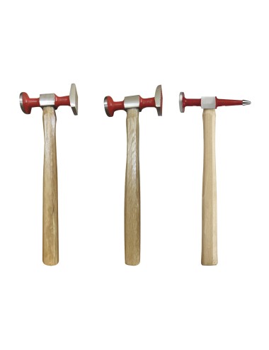 Planishing Kit For Car Body (Set Of 3 Hammers + 4 Toe Dollys)